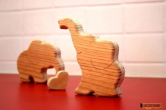 Jouet pour enfant en bois en forme d'éléphant