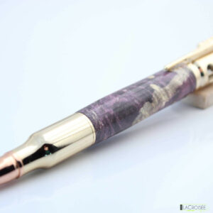 Stylo bois - TEXAS CULASSE - Loupe de Marronnier (Buckeye) - Teinté masse Violet – Image 3
